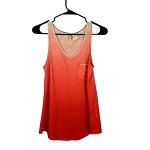 Levi’s Pink Red Ombré Pocket Sleeveless Tank Top Women’s Medium